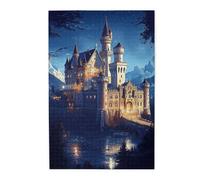 Liorosa Moonlit Fairytale 1000 Piece Puzzle For Adults, Enchanted Castle Under Starlit Sky,Challenge To Yourself,Enjoy The Puzzle Solving Process,Suitable For Party Game Nights