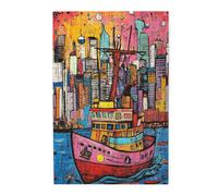 Liorosa Navigating A Sea Of Multihued Metropolitan Mayhem 1000 Piece Vibrant Jigsaw Puzzle,Stunningly Vibrant Colors,Stress Relieving Pleasure,Hands-On Assembly Of Your Home Décor Wall Art