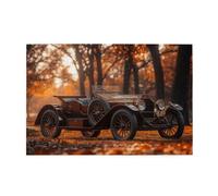 Liorosa October'S Time Machine Jigsaw Puzzles For Adults 1000 Pieces,Classic Automobile Beneath Autumn Branches Challenging Wooden Puzzle,Enjoy Solving Puzzles With Family And Friends