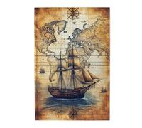Liorosa Old World Explorer Map Jigsaw Puzzles For Adults 1000 Pieces,Vintage Themed Brain Teaser For Adults, Unique Wall Decor,Pieces Fit Together Perfectly.Gifts For Friends And Family