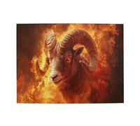 Liorosa passionate aries puzzles for adults 500 pieces,the classic aries of the twelve constellations,vibrant and unique design,every piece is unique,complete with family and friends