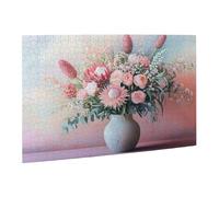 Liorosa Pastel Flower Vase 500 Pieces Of Adult Wooden Puzzle,Soft Color Aesthetics,Every Piece Is Unique,Suitable For Family Recreation And Wall Decor,Forget The Troubles Of Life