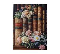Liorosa Petals Between Pages 500 Pieces Of Adult Wooden Puzzle,Delicate Roses Nestled And Ancient Book,Every Piece Is Unique,Suitable For Family Recreation And Wall Decor,Gift For Reading Lovers