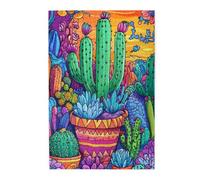 Liorosa Puzzles For Adults 1000 Pieces Desert Botanical Symphony Cacti,Vibrant And Unique,Vibrant Colors,Brain Challenge,Hands-On Assembly Of Your Home Décor Wall Art