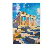 Liorosa Puzzles For Adults 1000 Pieces Golden Parthenon At Sunset, Majestic Greek Columns Against Azure Sky, Ancient Athens Landmark,Hands-On Assembly Of Your Home Décor Wall Art