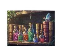 Liorosa Puzzles For Adults 500 Pieces Colored Magic Bottles And Ancient Books,Vintage Classic Aesthetics,Exploratory Hobbies And Challenges,Suitable For Party Game Nights,Unique And Beautiful