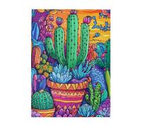 Liorosa Puzzles For Adults 500 Pieces Desert Botanical Symphony Cacti,Vibrant And Unique,Vibrant Colors,Brain Challenge,Hands-On Assembly Of Your Home Décor Wall Art