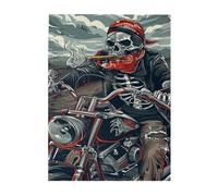 Liorosa Puzzles For Adults 500 Pieces Skeleton Motorcycle Rider,Pieces Fit Together Perfectly,Creative Activity Hobbies For Adult,Suitable For Party Game Nights,Deep Relaxation For Yourself