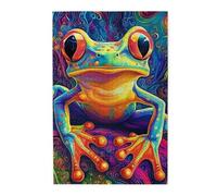 Liorosa Rainbow Frog In A Whirlpool Of Colors 1000 Piece Vibrant Jigsaw Puzzle. Perfect For Those Seeking A Mind - Bending Puzzle Adventure,Wonderful Imagination,Vibrant Design