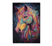 Liorosa Rainbow Mandala Horse Head 1000 Piece Vibrant Jigsaw Puzzle,Wonderful Imagination Unique Wall Decor Puzzle,Great For Relaxation And Display For Puzzles Enthusiast,Every Piece Is Unique