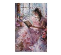 Liorosa Reading Nook Jigsaw Puzzles For Adults 1000 Pieces, Floral Lady In Sunlit Window,Ideal For Relaxation And Family Fun,Exploratory Hobbies And Challenges,Gift For Friend