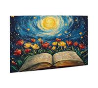 Liorosa Starlit Manuscript Puzzles For Adults 500 Pieces, Ancient Book Glowing Under Cosmic With Flower, Premium Wooden Fantasy Art,Vibrant And Unique,Relax And Enjoy The Fun Of Solving Puzzles