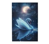 Liorosa Starry Sky Swan Lake 1000 Pieces Of Adult Wooden Puzzle, Elegant And Dreamy Scene,Unique And Beautiful Design,Pieces Fit Together Perfectly,Complete With Family And Friends