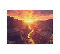 Liorosa Sunset Splendor 500 Piece Jigsaw Puzzle For Adults, Gulch With Shadows & River Bend,Pieces Fit Together Perfectly,Hands-On Assembly Of Your Home Décor Wall Art,Gift For Friend