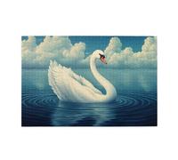 Liorosa swan lake jigsaw puzzles for adults 1000 pieces,minimalist design,pieces fit together perfectly,enjoy the puzzle solving process,fun activities for the holidays with the family