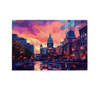 Liorosa Twilight Metropolis Jigsaw Puzzles For Adults 1000 Pieces,Vibrant Sunset Wooden Puzzle,Complete With Family And Friends,Relieve Stress And Enjoy The Fun Of Solving Puzzles