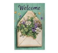 Liorosa Welcome Blooms Jigsaw Puzzles For Adults 1000 Pieces, Envelope Overflowing With Clovers & Daisies, Premium Wooden Floral Art,Pieces Fit Together Perfectly,Gifts For Friends And Family