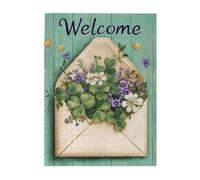 Liorosa Welcome Blooms Jigsaw Puzzles For Adults 500 Pieces, Envelope Overflowing With Clovers & Daisies, Premium Wooden Floral Art,Pieces Fit Together Perfectly,Gifts For Friends And Family