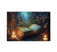 Liorosa Whimsical Book Lover'S Dream 1000 Piece Puzzle For Adults, Open Volume With Sparkling Forests & Candlesticks,Ideal For Relaxation And Family Fun,Whimsical Jigsaw Pieces