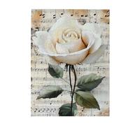 Liorosa White Rose Sheet Music Jigsaw Puzzles For Adults 500 Pieces,Vibrant And Unique Design,Ideal For Relaxation And Family Fun,Exercise Hands-On Skills And Thinking