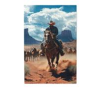 Liorosa Wild West Theme Puzzles For Adults 1000 Pieces, Classic Retro Western Cowboy,Pieces Fit Together Perfectly,Hands-On Assembly Of Your Home Décor Wall Art,Funny Artwork For Adult