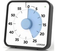 LIORQUE 19CM Large Visual Timer for Kids, Non-Ticking 60 Minute Visual Countdown Timers for Classroom Desk Countdown Clock with Magnetic Backing, Kids Timer Clock(Battery Included)