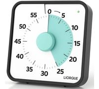 LIORQUE 19CM Large Visual Timer for Kids, Non-Ticking 60 Minute Visual Countdown Timers for Classroom Desk Countdown Clock with Magnetic Backing, Kids Timer Clock(Battery Included)