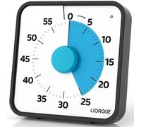LIORQUE 19CM Large Visual Timer for Kids, Non-Ticking 60 Minute Visual Countdown Timers for Classroom Desk Countdown Clock with Magnetic Backing, Kids Timer Clock(Battery Included)