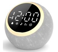 LIORQUE Alarm Clock with White Noise, Night Light, 25 Soothing Sound, Dimmable Display, Bedside Digital Alarm Clocks Mains Powered for Kids Adults, White Noise Sound Machine for Sleeping