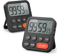 LIORQUE Digital Kitchen Timer Magnetic Countdown Timer with Loud Alarm and Large LCD Display, Digital Timer Clock 99 Hour Kitchen Timers for Cooking & Kids & Teachers