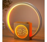 LIORQUE Sunrise Alarm Clock Wake Up Light with 30 Soothing Sounds &10 Wake Up Tones, Bedside Digital Alarm Clocks Mains Powered, Night Light for Kids Adults, White Noise Machine for Sleeping