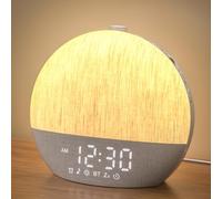 LIORQUE Sunrise Alarm Clock Wake Up Light with 30 Soothing Sounds &10 Wake Up Tones, Bedside Digital Alarm Clocks Mains Powered, Night Light for Kids Adults, White Noise Machine for Sleeping