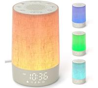 LIORQUE Sunrise Alarm Clock Wake Up Light with 30 Soothing Sounds&10 Wake Up Tones, Bedside Digital Alarm Clocks Mains Powered, Night Light for Kids Adults, White Noise Machine for Sleeping