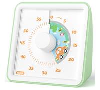 LIORQUE Visual Timer for Kids, 60 Minute Visual Countdown Timer for Classroom Teaching Cooking, Kids Time Management Tools with Silent Operation & Car Pattern Design