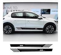 LIOUFTT 2PCS Car Door Side Skirt Stripes Stickers Line Graphics Vinyl Decals,Fit for Peugeot 208 gt Tuning Auto Accessories