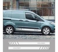LIOUFTT 2Pcs Car Door Side Stickers Pickup Graphics Stripes Styling Vinyl Decor Decal,Fit for Ford Transit Courier Accessories
