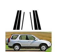 LIOUFTT 6PCS Gloss Black Car Door Window Trim Pillar Posts Decorative Cover Trim,Fit For Honda CR-V 2002 2003 2004 2005 2006
