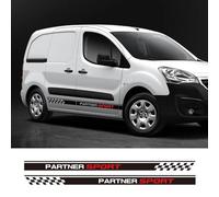 LIOUFTT Car Door Side Stickers Graphics Racing Sport Decor Decals,Fit for Peugeot Partner Camper Cargo Van Minivan Accessories