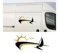 LIOUFTT Car Sticker Sailing in Sea Decoration,Fit for SUV Camper RV Van Motorhome Caravan Pickup Vinyl Camping Decal Accessories