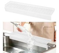Lioush Silicon Sink Edge Protectors, Kitchen Sink Splash Guard, Quartz, Granite, Bathtub Splash Guard, White, Silicone, Solid