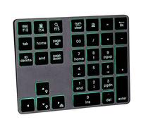 liovitor 1 Piece Backlight Bluetooth Numeric Keypad RGB Rechargeable 34 Keys Keypad Aluminum Numpad Keyboard for PC Laptop