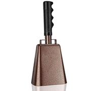 liovitor 10 in Steel Cowbell Solid School Hand Bells/Noise Makers with Handles, Cheering Bell Sporting
