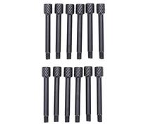 liovitor 12 Pcs Brass Electric Guitar Tremolo Bridge Saddle Clamp Lock String Screw/String Through Screw Black