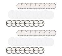 liovitor 1200 Pcs Blank Button Making Supplies 25mm/1Inch Back Button Pin Making Kit Metal Badge Parts for Button Making Machine