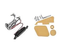liovitor 1x Magnetic Acoustic Pickup & 1Set Cream Pickguard/Cavity/Switch Covers/Pickup Selector Plate/Bracket/Screws