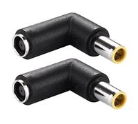 liovitor 2X DC 7909 Male to DC 7909 Female Connector Power Adapter for Laptop, 90 Degree Right Angle Elbow