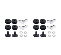 liovitor 2X Drum Accessories Kit: Cymbal Felts, Cymbal Sleeves, Wing Nuts