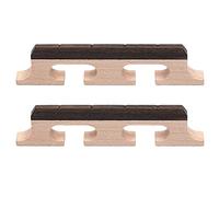 liovitor 2X Maple Rose Wood 4 String Banjo Replacement Bridge String Instrument Parts