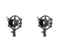 liovitor 2X Metal Shockproof Studio Recording Microphone Shock Mount Spider Mic Holder Clip for Broadcast Computer BM800