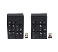 liovitor 2X Numeric Keypad,18 Keys Wireless USB Number Pad Keyboard with 2.4G Mini USB Numeric Receiver Black